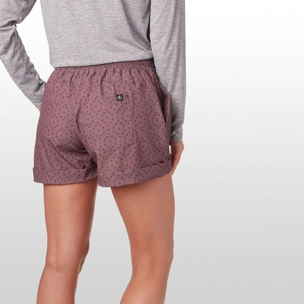 Backcountry On The Go Shorts Small Purple Dot Athleisure Workout Outdoor Gym
